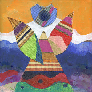 Angel Wearing Coat of Many Colors Note Cards